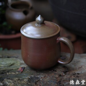 带盖水杯粗陶办公室居家中年养生