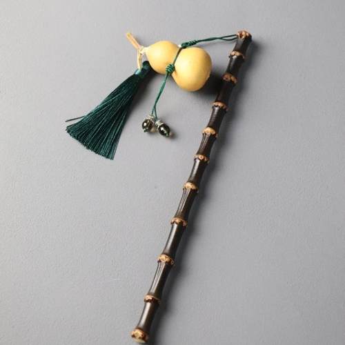 手工编织天然紫竹葫芦文玩摆件