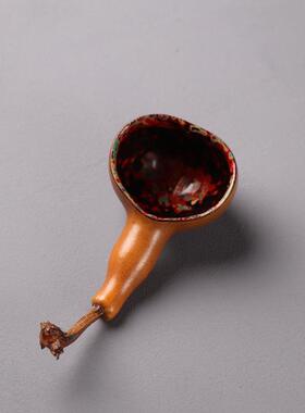 日式茶道竹编竹滤网勺茶漏