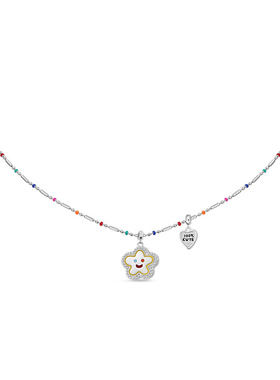 多巴胺彩色笑脸串珠项链女轻奢高级设计感时尚百搭甜美锁骨