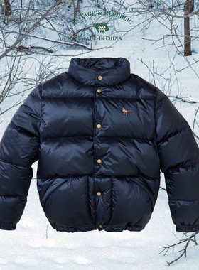 国棉壹厂户外轻量化羽绒服男女款山鸡绣花复古帕尼尼白鹅绒羽绒服