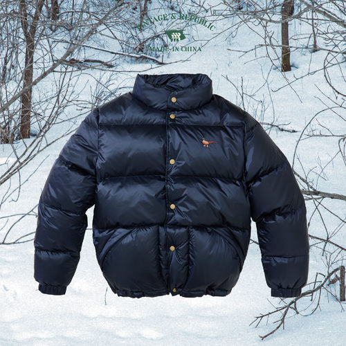 国棉壹厂90绒山鸡绣白鹅绒羽绒服