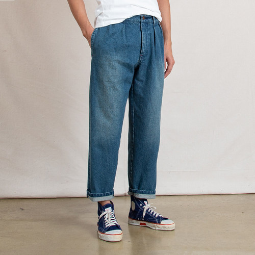 国棉壹厂全棉法式工装牛仔裤