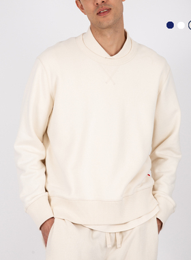 国棉壹厂经典修身圆领卫衣男女同款纯棉美式休闲套头打底衫