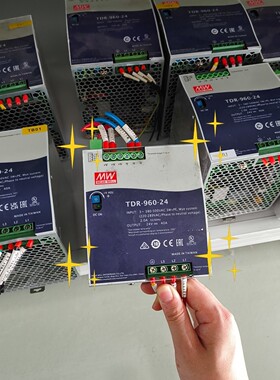明纬TDR-960-24导轨电源,台湾原装,输入380-50议价产品