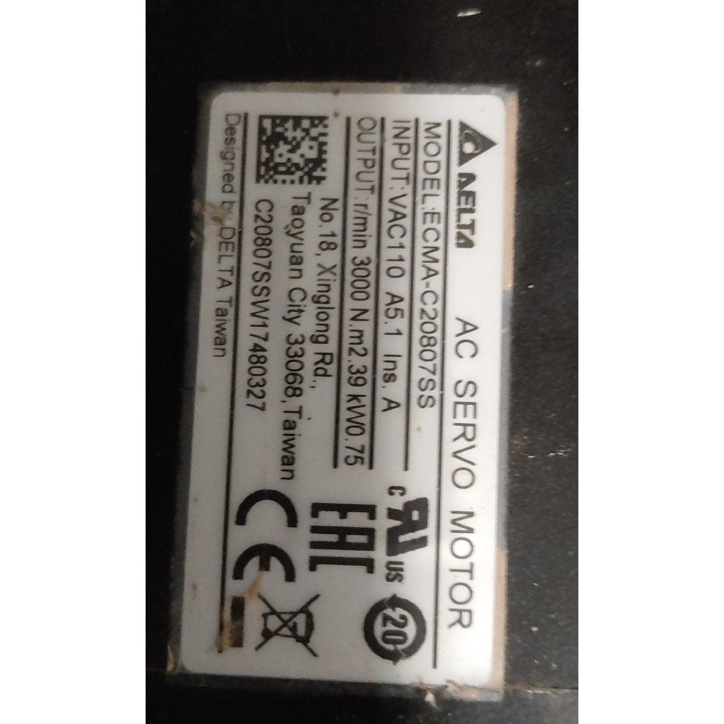 台达B2伺服电机.型号:ECMA-C20807SS.功率:7议价产品