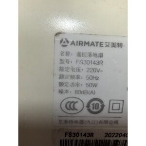 AIRMATE 艾美特FS30143R由于脖子断了.拆配件出议价产品