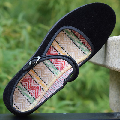 广场舞软底正品一字带新款布鞋