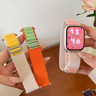 适用Apple苹果iwatchS11Ultra苹果手表S10987高山回环尼龙SE3表带