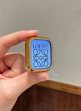 适用ApplewatchS11镶钻保护壳苹果S10手表s9876电镀半包女防摔se3