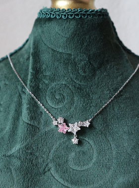 轻奢高品质气质日常百搭甜美冰花切925通体银精致项链