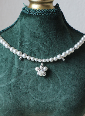 高品质日常气质施华珍珠甜美项链(颜色以托盘里照片为主）