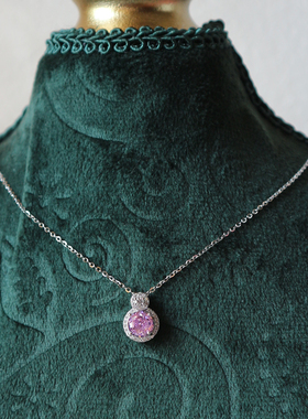 轻奢高品质气质日常百搭甜美冰花切925通体银精致项链带证书