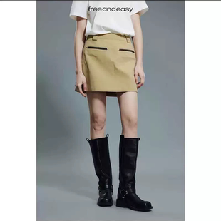 正品授权FAEfreeandeasy设计师品牌超速预警 女力基础A裙2024秋款