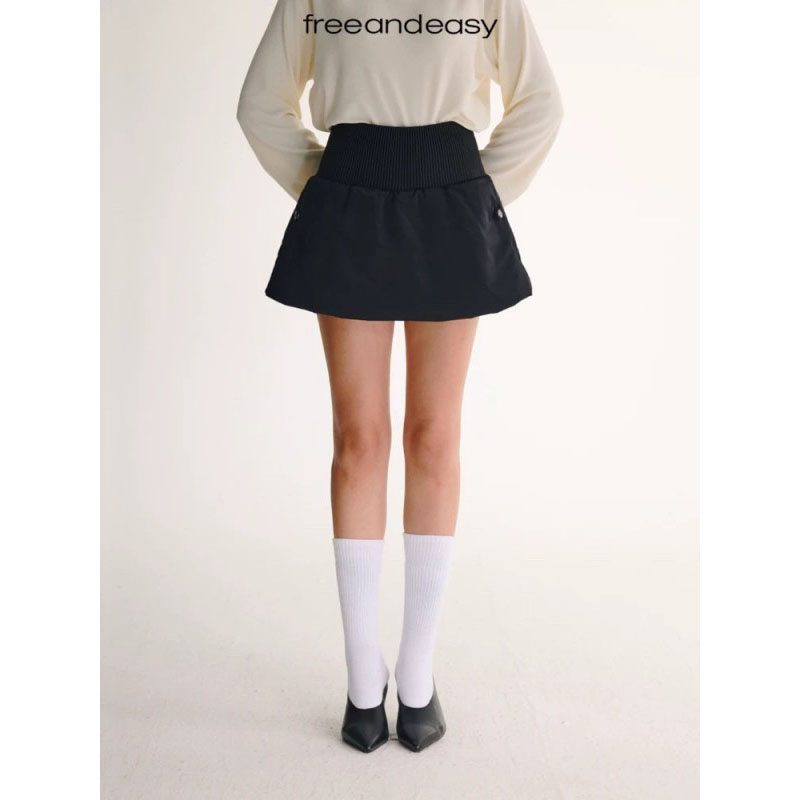 正品授权FAE缩褶弹力羽绒A版短裙