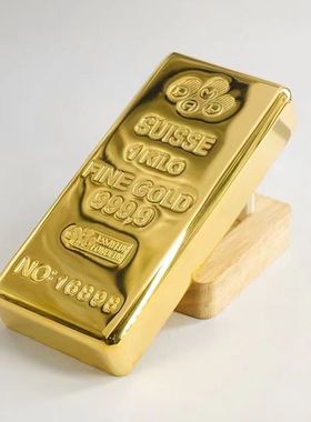 仿真1000g镀金PAMP金条金砖