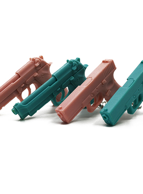 贰武仔1:4小比例糖果色G17和M9A1枪模玩具钥匙扣彩色饰品STINGTOY