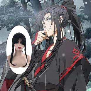 魔道祖师魏无羡cos假发玫瑰网二次元动漫展毛娘精修造型