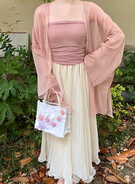 晚时光 秒杀仙仙的防晒开衫薄款外套女夏雪纺衫衬衫外搭空调衫