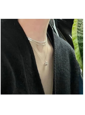 晚时光 【福利秒杀】明星同款金色银色时髦扁锁骨链项链饰品