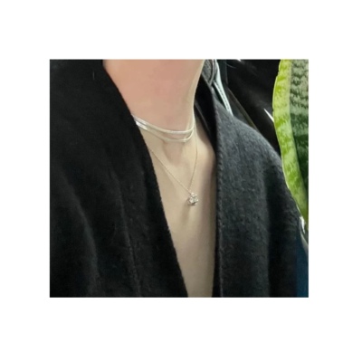 晚时光 【福利秒杀】明星同款金色银色时髦扁锁骨链项链饰品