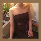 晚时光秒杀 两穿 复古温柔高腰半身裙 抹胸裙