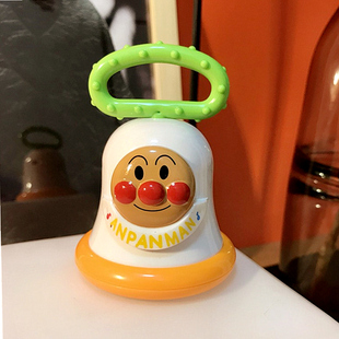 日本面包超人新生婴幼儿3 12个月摇铃玩具宝宝益智镜子手摇铃铛