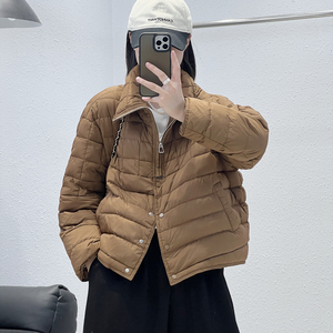10.7 冬季新款 CQ-131欧货小方格绗线90白鸭绒短款轻便羽绒服外套