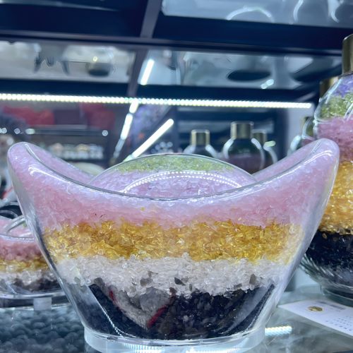 天然元宝风水饰品摆件许愿瓶