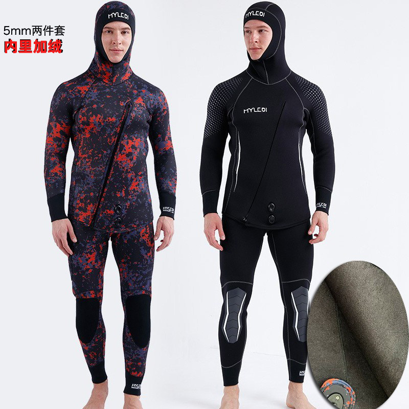 迷彩潜水服MYLEDI套装加绒冲浪服