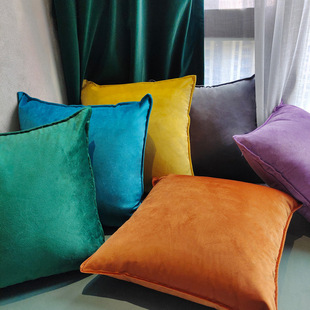 X1AW 沙发抱枕靠垫客厅KTV轻奢酒店大靠枕天鹅金丝绒简约靠背套不