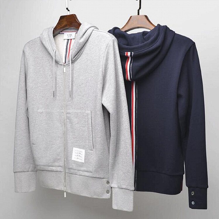 秋季tb卫衣男女情侣装拉链开衫连帽衫纯棉休闲潮流运动服外套潮牌