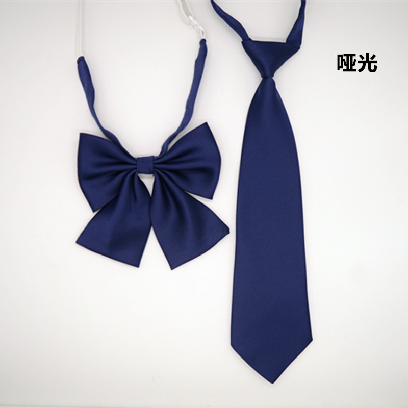 包邮韩版学生纯色领花女蝴蝶结男生藏青领带儿童校服男女生领花