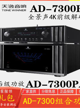天逸AD-7300HD全景声4K前级解码器AD-7300PA+7声道纯后级功放进口