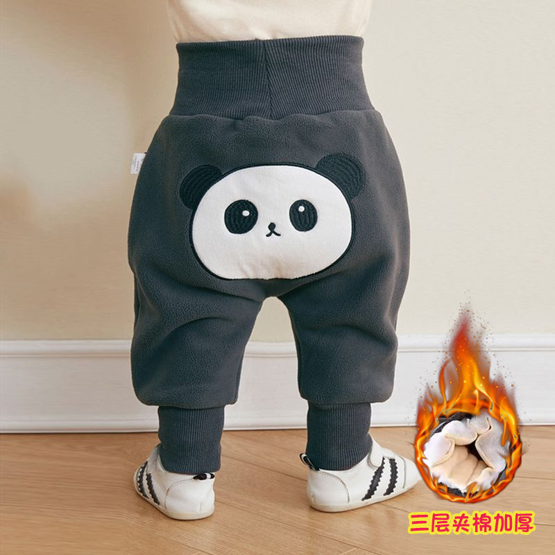婴幼儿加绒加厚裤子保暖屁屁裤