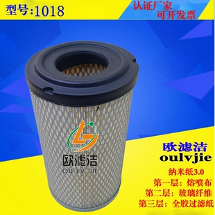 K1018空气滤芯适配水泥罐搅拌车空压机电动公交车新能源空气滤芯