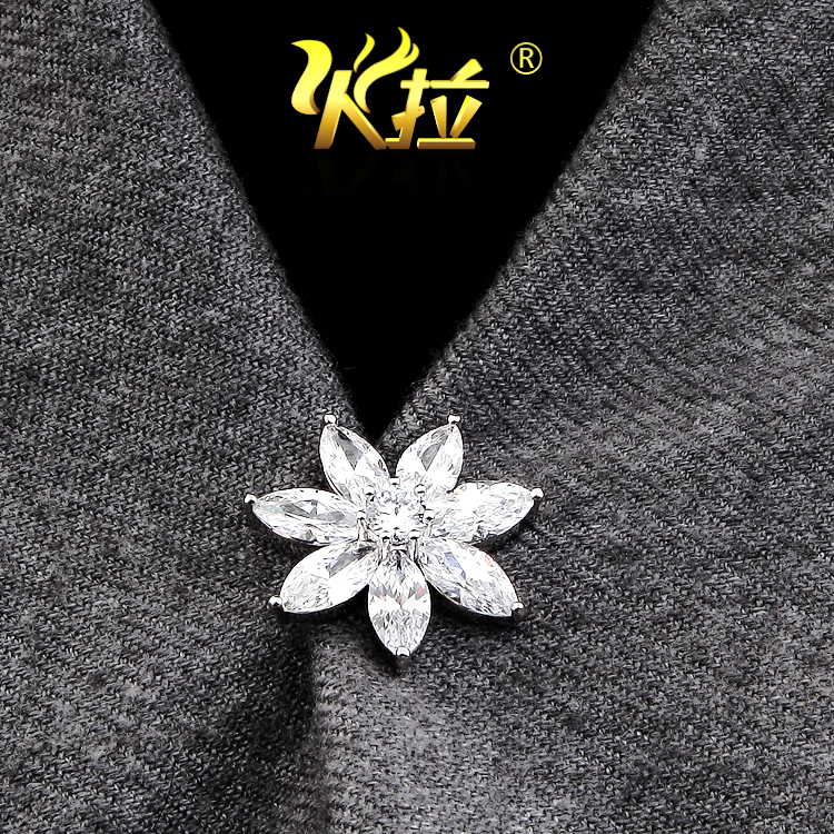 Broche homme en Zircon diamant - Ref 1172812 Image 4