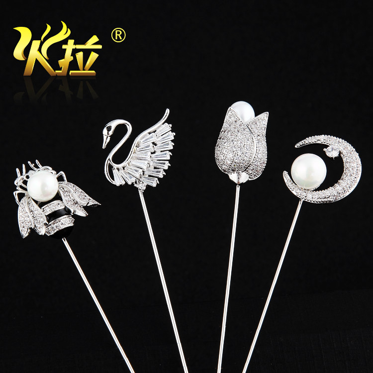 Broche femme en Zircon diamant - Ref 1176150 Image 1