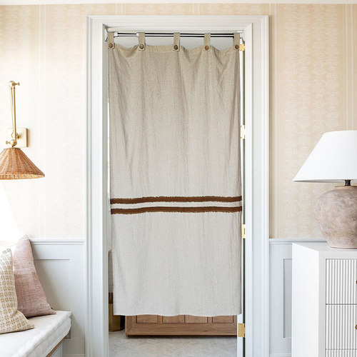 遮挡卫生间日式卧室厨房隔断挂布