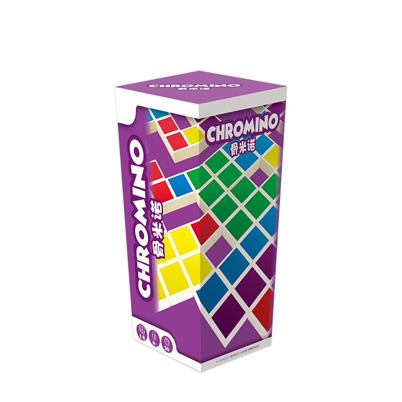 艾赐魔袋正版彩色骨米诺桌游CHROMINO便携版家庭益智亲子互动玩