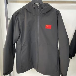 安踏羽绒夹克两件套刺绣国旗款可拆卸内胆羽绒服152547630