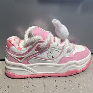 安踏2026春好事发生芝士蛋糕厚底板鞋女新年配色运动鞋122618071