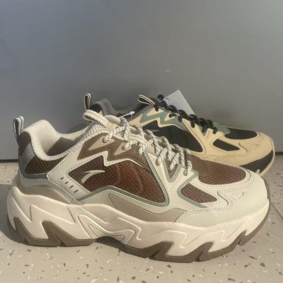 安踏2025冬磐石丨潮流撞色男舒适运动老爹鞋复古休闲鞋112548856