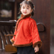 儿童唐装 加棉 女童拜年服古风童装 2025亲子外套宽松改良冬季 新款