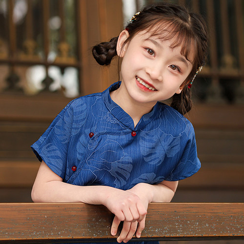 儿童旗袍夏季女童新中式改良
