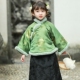女童2025冬季 棉外套宽松旗袍 女宝宝拜年服儿童民国风短款 新款 唐装