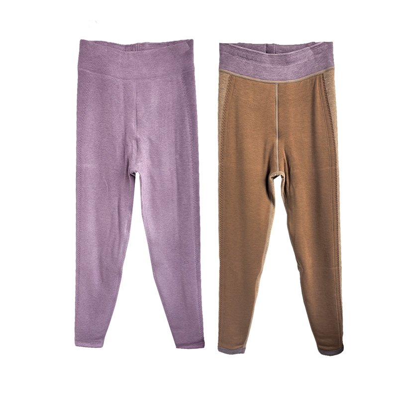 新一步秋冬保暖裤女一体加厚德绒羽毛蛋白绵羊毛高腰加护膝52132