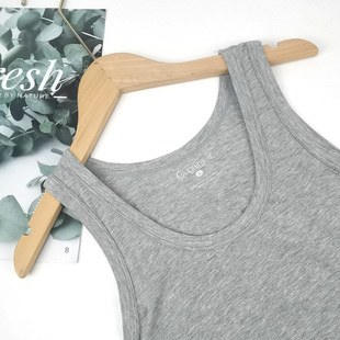 薄青年内穿打底汗衫 夏季 二股筋6401 背心纯棉修身 舒感莫代尔男士