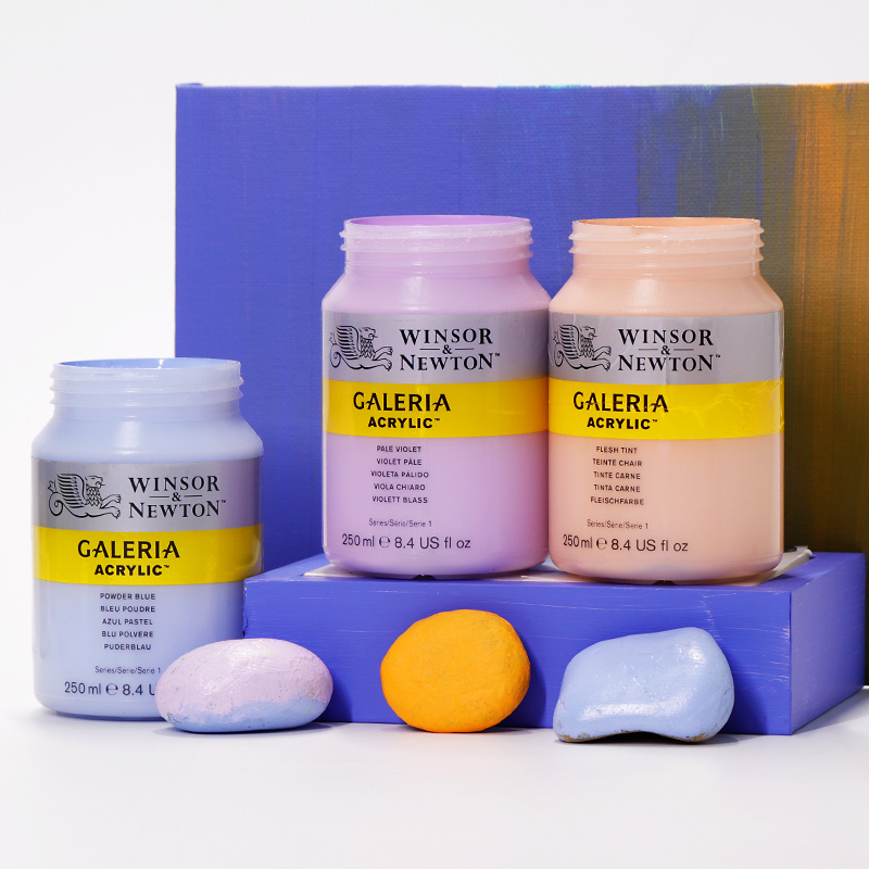 温莎牛顿画廊丙烯颜料缎光效果