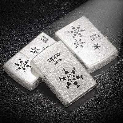 zippo打火機原裝正品一三五朵韓版鍍銀雪花 純潔愛情 zppo